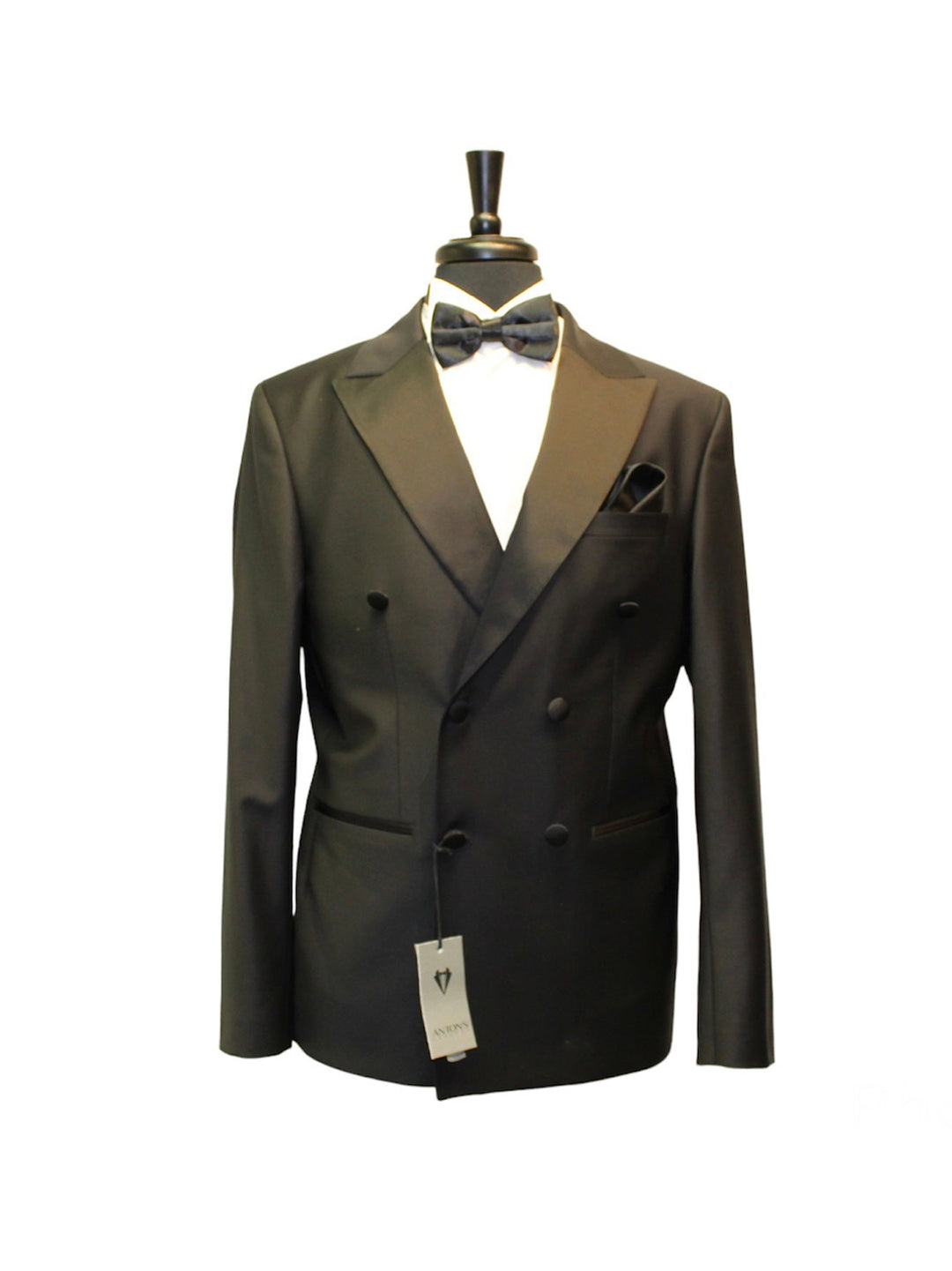 Double Breasted Black Tuxedo for Formal Occasions