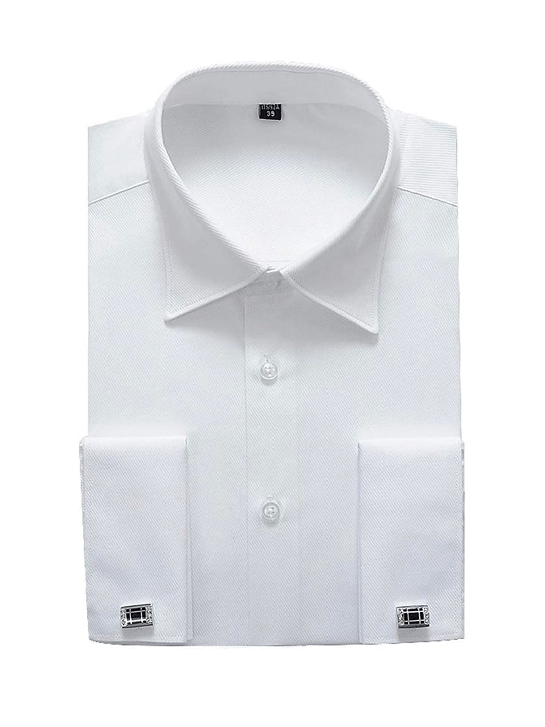 Italy Design Contrast Collar French Cuff Dress Shirt, 100% Cotton, High Quality, with Embroidery Option