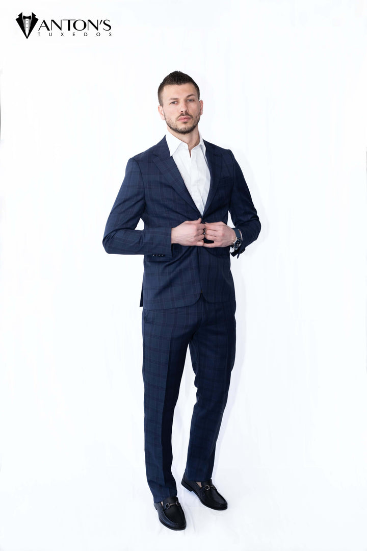 High-quality designer tuxedo from Anton’s summer collection, perfect for weddings, formal menswear, groom attire, and black tie events